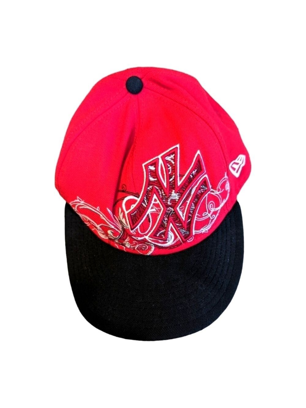 New Era NY Yankees Red Wool Fitted Hat Size 7.5